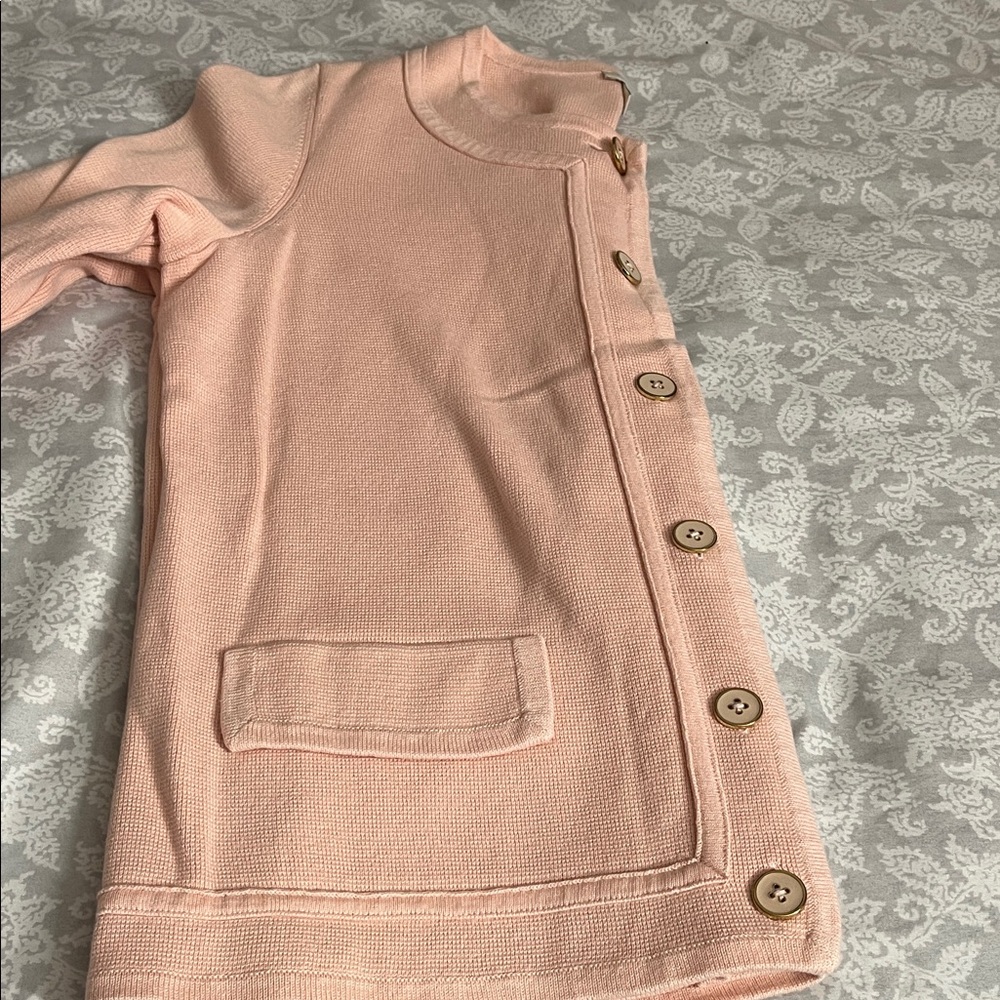 Chic Blush Button-Up Cardigan - image 5